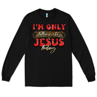 Black i'm only talking to jesus today christmas Long Sleeve Tee - BarkalooDesign