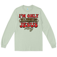 Matcha i'm only talking to jesus today christmas Long Sleeve Tee - BarkalooDesign