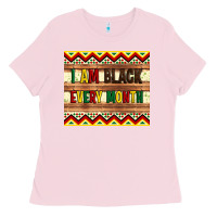 Bubblegum Pink i am black every month Ladies Tee - Artiststas