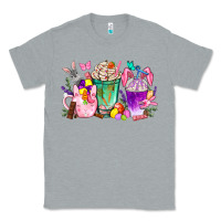 Heather Grey Easter Coffee Cups With Bunny Classic Tee - BundleAndBundleShop