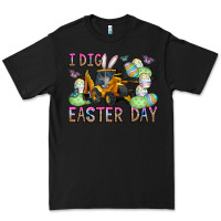 Black I Dig Easter Day Premium Tee - CowhideDigitalArt