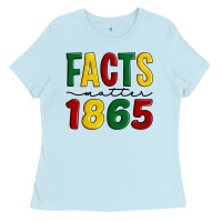 Baby Blue facts matter 1865 Ladies Tee - Artiststas