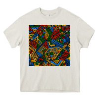 African Geometric Seamless Pattern Heavy Core Tee | Teevron