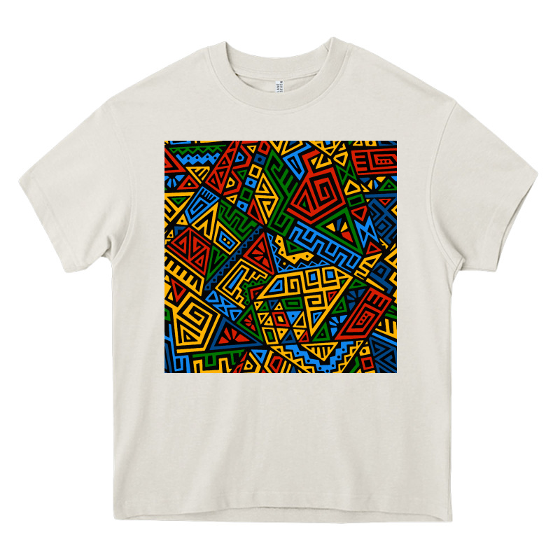 African Geometric Seamless Pattern Heavy Core Tee by BundleAndBundleShop | Teevron