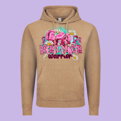 Breast Cancer Warrior Vintage Hoodie Designed By Adodesignshop