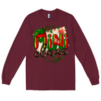 Burgundy mini claus christmas Long Sleeve Tee - BarkalooDesign