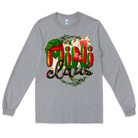 Heather Grey mini claus christmas Long Sleeve Tee - BarkalooDesign