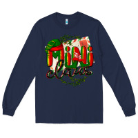 Navy mini claus christmas Long Sleeve Tee - BarkalooDesign