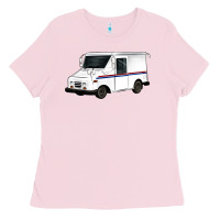 Bubblegum Pink mail truck Ladies Tee - Artiststas