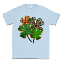 Dusty Blue leopard shamrock Classic Tee - FaDigitalArtStudio