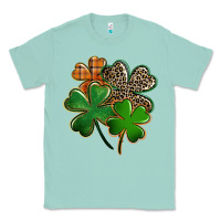 Seafoam leopard shamrock Classic Tee - FaDigitalArtStudio