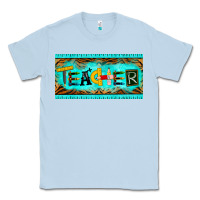 Dusty Blue teacher license plate Classic Tee - BarkalooDesign