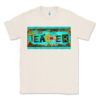 Natural teacher license plate Classic Tee - BarkalooDesign