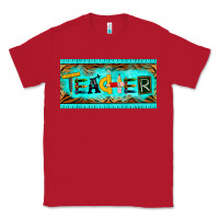 Red teacher license plate Classic Tee - BarkalooDesign