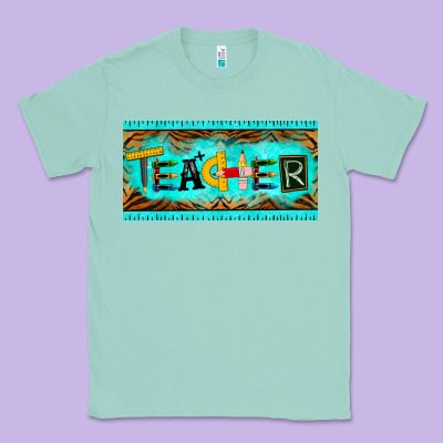 Teacher License Plate Classic Tee Designed By Barkaloodesign
