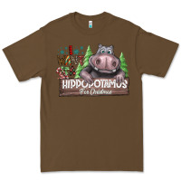 Cacao I Want a Hippopotamus for Christmas Premium Tee - CowhideDigitalArt