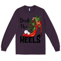 Plum deck the heels Christmas Long Sleeve Tee - BarkalooDesign