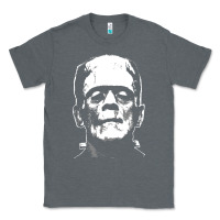 Charcoal Heather frankenstein Classic Tee - DesigneFamous