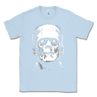 Dusty Blue frankenstein Classic Tee - DesigneFamous
