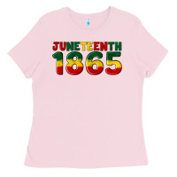 Bubblegum Pink juneteenth 1865 Ladies Tee - Artiststas