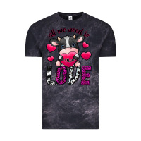 Cloud Black All We Need İs Moo Love Vintage Tee - SublimationCraftShop