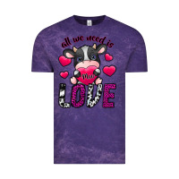 Cloud Purple All We Need İs Moo Love Vintage Tee - SublimationCraftShop