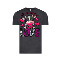 Vintage Black All We Need İs Moo Love Vintage Tee - SublimationCraftShop