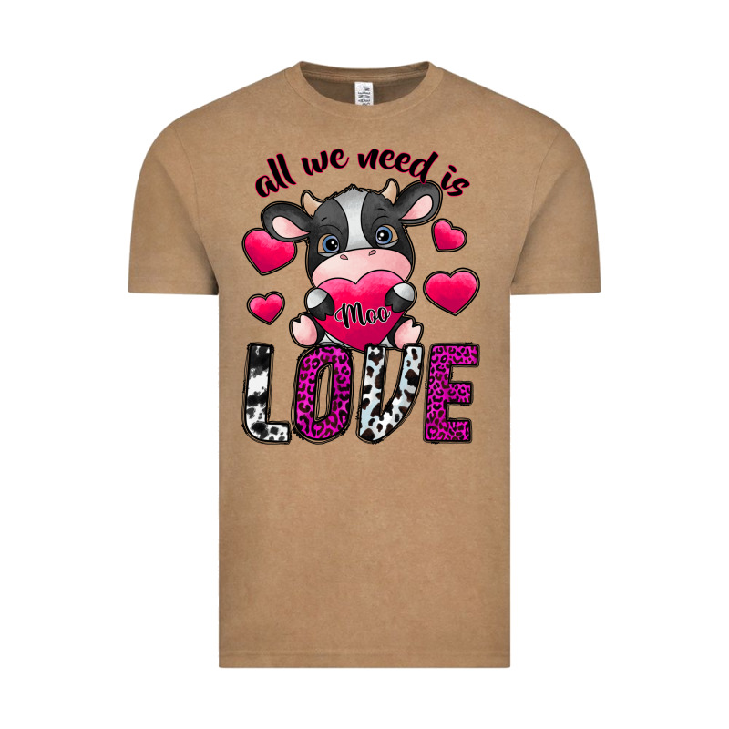All We Need İs Moo Love Vintage Tee by SublimationCraftShop | Teevron