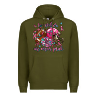 Army Green in october we wear pink football Premium Hoodie - AdoDesignShop