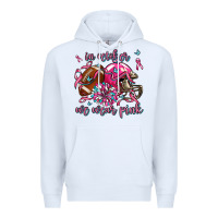 White in october we wear pink football Premium Hoodie - AdoDesignShop