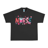Pigment Black Nurse Valentine Urban Heavy Tee - CowhideDigitalArt