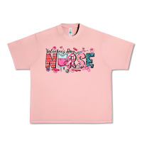 Salmon Nurse Valentine Urban Heavy Tee - CowhideDigitalArt