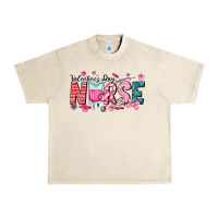 Sandshell Nurse Valentine Urban Heavy Tee - CowhideDigitalArt