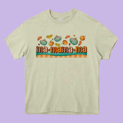 Fall Mama Libbey Glass Heavy Core Tee Designed By Bundleandbundleshop