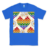 True Royal Pride lgbtq hearts and daisy seamless pattern Classic Tee - BundleAndBundleShop