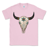 Bubblegum Pink Turquoise Bull Skull Classic Tee - Jasminsmagicworld