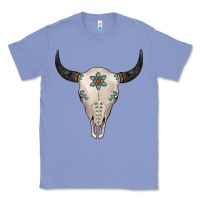 Colony Blue Turquoise Bull Skull Classic Tee - Jasminsmagicworld