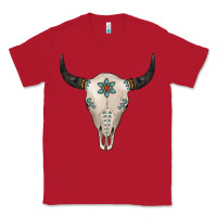 Red Turquoise Bull Skull Classic Tee - Jasminsmagicworld