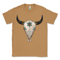 Toasted Coconut Turquoise Bull Skull Classic Tee - Jasminsmagicworld