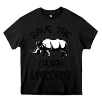 Black save the chubby unıcorns Heavy Core Tee - Bettercallsaul