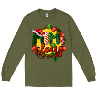 Army Green mimi claus christmas Long Sleeve Tee - BarkalooDesign