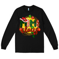 Black mimi claus christmas Long Sleeve Tee - BarkalooDesign
