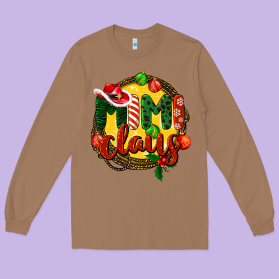 Mimi Claus Christmas Long Sleeve Tee Designed By Barkaloodesign