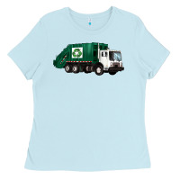 Baby Blue recycle truck Ladies Tee - Artiststas
