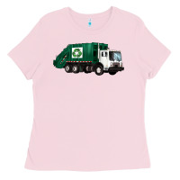 Bubblegum Pink recycle truck Ladies Tee - Artiststas