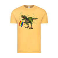 Vintage Mustard lgbtq+  t rex Vintage Tee - Artiststas