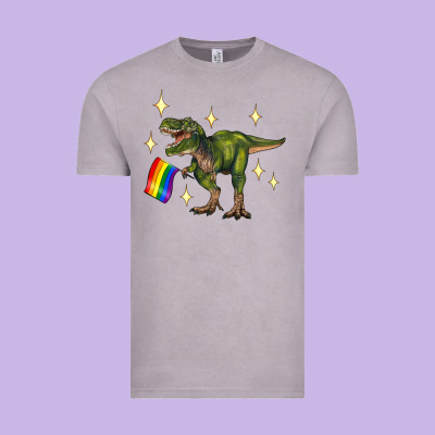 Lgbtq+  T Rex Vintage Tee Designed By Artiststas