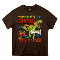 Chocolate Brown ready to crush 5th grade Heavy Core Tee - BundleAndBundleShop