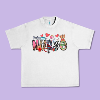 Nurse Valentines Day Urban Heavy Tee Designed By Cowhidedigitalart