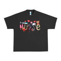 Pigment Black Nurse Valentines Day Urban Heavy Tee - CowhideDigitalArt